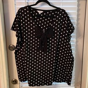 Simply Be polka dot Bow Tee size 28